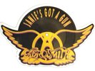 EX/EX AEROSMITH JANIE'S GOT A GUN 1989 UK SHAPED VINYL PICTURE DISC