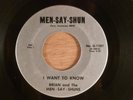 Brian & The Men-Say-Shuns I Want To Know/For Your Love Private TN Garage