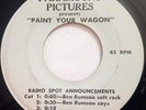 Paint Your Wagon Radio Spot Announcements 45 rpm Paramount Pictures