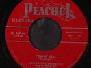 JOHNNY OTIS & PEACOCKS: young girl / rock me baby PEACOCK 7