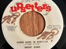 BRENT DOWE  Down Here In Babylon 45 on Upsetters VG++ JA roots dub lee perry