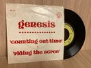 GENESIS. COUNTING OUT TIME. RARE 45 TRS PROHIBITED SALE FREE SAMPLE.