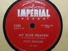 FATS DOMINO My Blue Heaven/I'm In Love Again IMPERIAL 5386 78RPM HEAR