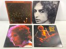 4 Bob Dylan Vinyl Records Before The Flood, Hard Rain, At Budokan, Real Live