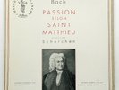 HERMANN SCHERCHEN ⸺ JS BACH matthaus-passion ⸺ VEGA VAL13 ⸺ 4xLPs box