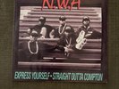 NWA EXPRESS YOURSELF STRAIGHT OUTTA COMPTON VINYL 7” SINGLE 45 EMINEM SNOOP EX