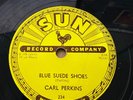 CARL PERKINS - Blue Suede Shoes - Rare Original 1956 Sun Records 78 EX+