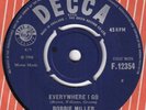 60s Girl Pop BOBBIE MILLER everywhere I go Rare 1966 UK 7