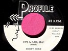 BOBBY DEAN - It's a Fad Ma / Just Between Teens -super clean 45 rpm Profile 4006