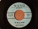 Bette Watts Do Me A Favor/Let It Be RARE  Doo-Wop, R&B Push Marks 1960 Wand