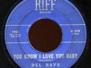 HEAR - Rare R&B 45 - Del Rays - You Know I Love You Baby - RIFF Records # 1961