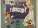 Walt Disney’s Story Of Pinocchio Record And Book 7” 311 SEALED