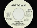 70s Soul 45 - Bottom & Company - You're My Life - Motown - VG+ promo