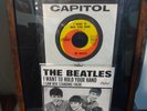 Beatles WC I Want To Hold Your Hand Vg++ And Nm 45 Mounted In 11x14 Frame