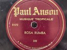 78 RPM Paul Anson Musique Tropicale Rosa Rumba Mayotte Primitive Haitian Music