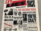 GUNS N ROSES 1988 LIES LP First Press BANNED SLEEVE 924 198-1 Cover Ex./LP NM