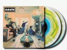 OASIS DEFINITELY MAYBE 30th ANNIVERSARY BLOOD RECORDS TRI COLOUR VINYL IN HAND