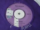 JON PERTWEE 'WHO IS THE DOCTOR' 45 UK PURPLE RECORDS 1972