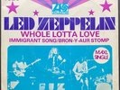 LED ZEPPELIN - MAXI YEARS VERY RARE 45 w/PS HOLLAND 1973 ATLANTIC PLASTIC LABEL