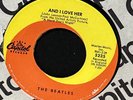 NM The Beatles RARE “AND I LOVE HER” CAPITOL 45 w/ WHITE SUBSIDIARY PRINT