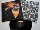 ICON Right Between the Eyes LP Germany 1989 MINT- vinyl ORIGINAL press w/Inner