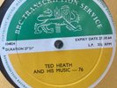 3 x BBC TRANSCRIPTION SERVICE LPs, SYDNEY THOMPSON, TERRY LIGHTFOOT, TED HEATH