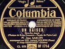Jean Sablon, Django Reinhardt, Siniavine, Garland Wilson 78 rpm COLUMBIA DF 1714