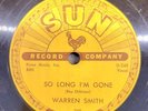 78 RPM -- WARREN SMITH, SUN 268, MISS FROGGIE / SO LONG I'M GONE, E Rockabilly