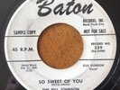 BILL JOHNSON QUINTET Traveling Stranger 45 Baton promo rare soul doo wop hear
