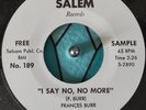 Frances Burr - I Say No, No More / I Won't Hurt You Anymore, 7
