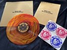 Grand Funk Railroad We're an American Band LP Orange Yellow Marbled Book Sticker