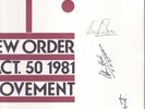 New Order Movement Factory 50  LP 1982 Excellent Autographed