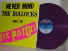 Sex Pistols. Never Mind the Bollocks. Purple Vinyl. Original vinyl Album.