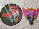 RARE  MINT + IRON MAIDEN PICTURE DISC VINYL ENGLAND PLUS BONUS WASP PIC DISC