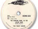 1958 TEDDY BEARS Phil Spector Rock’n Roll 78 RPM Record. To Know Him is to Love