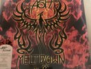 ASH MELTDOWN, ORANGE AND BLACK SPLATTER VINYL LP, NEW AND SEALED