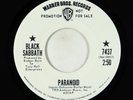 Hard Rock 45 - Black Sabbath - Paranoid - Warner Bros. - VG++ promo