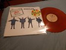 33t France THE BEATLES/HELP/vinyl orange with rare sticker screen folder.
