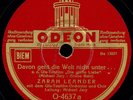 DAVON GEHT DIE WELT NICHT UNTER (ZARAH LEANDER) - Klassiker auf Schellack 78rpm