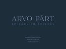Arvo Pärt Arvo Pärt: Spiegel Im Spiegel (Vinyl) 12