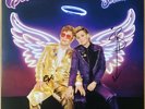 Elton John Who Believes In Angels? Purple Vinyl ART CARD Signed By Elton
