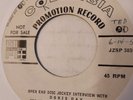 1956 White Label Promo 45 Doris Day 1-sided Interview record Columbia JZSP 38598