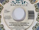 Alan Jackson+Jimmy Buffett, Vinyl 7” Single It’s 5 O’clock Somewhere 2003 VG+