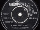 Beatles: A Hard Day's Night/Things We Said Today -Parlophone (India) 45-R.5160