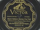 JELLY-ROLL MORTON'S RED HOT PEPPERS Black Bottom Stomp / Chant VICTOR 20221 VG+