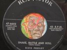HEAR Elvis Presley 45 Shake Rattle & Roll / Lawdy Clawdy RCA NO DOG rockabilly