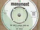 JOE SIMON*THE GIRL'S ALRIGHT WITH ME*SOUL*MONUMENT *HEAR IT