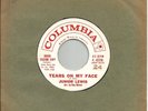 JUNIOR LEWIS *Tears On My Face / Too Bad* 1961 EX Vinyl Columbia Promo 45rpm