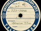 Woitschach: VVV-Marsch + Stadion-Marsch Selten  78rpm Schellack Musterplatte