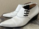 Vintage Denson Winklepickers Shoes Side-laced White Joe Jackson Look Sharp Album